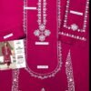 5 2-piece embroidered Dhanak suit pink for weddings parties