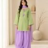 65 3 Pcs Women's Stitched Cotton Plain Suit