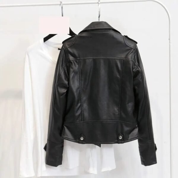 bj Women Slim Fit Leather Jacket