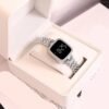 cuy6 Women Square Digital Touch Watch with Diamond Chain Strap