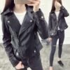 gh Women Slim Fit Leather Jacket