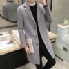 h98432 Men's Korean Slim Fit long Coat