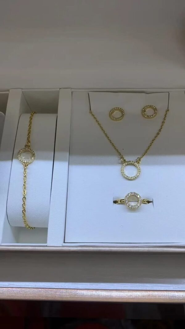 i3f Gold Plated Single Ring Jewelry Set for Weddings & Daily Wear