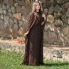 i57. 2 Pcs Women's Stitched Chiffon Plain Maxi Suit