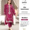jt 2-piece embroidered Dhanak suit pink for weddings parties