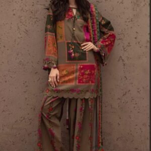 3 Pcs Silky Printed Suit for Women Multicolor Summer Collection