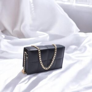 Black Crossbody Messenger Bag for Women, Premium Polyester, Daily Use