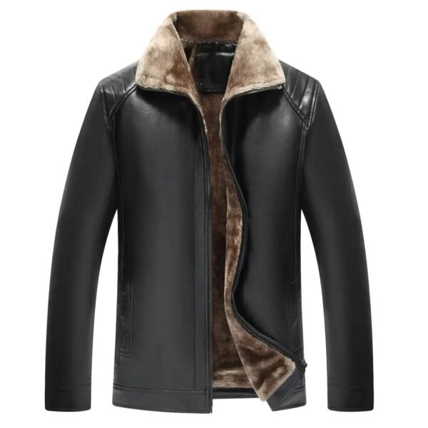 rk Men's Leather Jacket With Furr Linning Furr