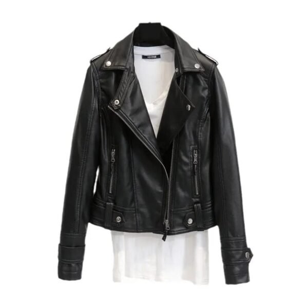 su Women Slim Fit Leather Jacket