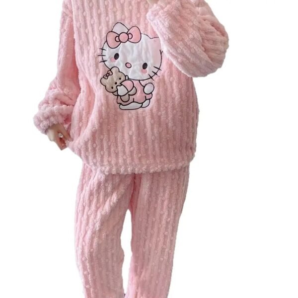 vgvn Women Fleece Hello Kitty Winter Dress
