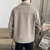 yukgnglo Men's Slim Fit Wool Jacket Winter Korean Style